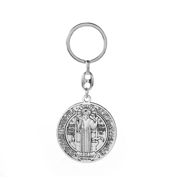Religious Jewelry Catholic St. Benedict’s Keychain Pendant Zinc Alloy Large St. Benedict’s Jewelry Wholesale