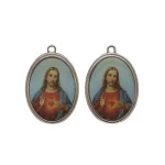 Metal Oil Painting Necklace Jewelry Catholic Jesus Pattern Pendant Key Chain Mobile Phone Decoration Pendant Key Chain - Image 3