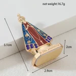 Mecrt Religious Ornament Desktop Decoration Gold Plated Nossa Senhora Aparecida Pin Our Lady Aparecida Nossa Senhora Aparecida - Image 2