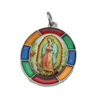 Colored Oval Photo Religious Pendant Natural Stone Alloy Catholic Jewelry Accessories Hanging Decoration Badge Our Lady Jesus - Image 5