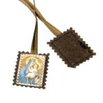 Catholic Scapular Vintage Medal Protector Holy Hanging Fabric Pendant Ornament Talisman Virgin Jesus Unisex Wholesale - Image 3