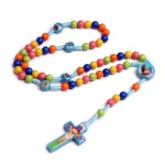 Rosary for Kids Children Necklace Christian Catholic Jesus Christ Rosaries Holy Communion Baptism Prayer Jewelry Church Gift