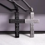 Stainless Steel Personalized Crosses Engraved Pendants Gold Plated Christ Pendant Wholesale - Image 5