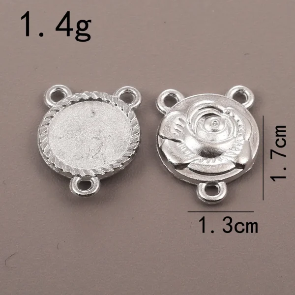 Catholic rosary accessories, oval three-hole pendant, vintage metal jewelry center connector wholesale