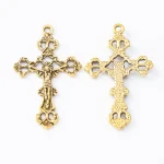 Mecrt Antique Bronze Plated Jewelry Making Charms Findings Jesus Cross Bulk Wholesale - Image 4