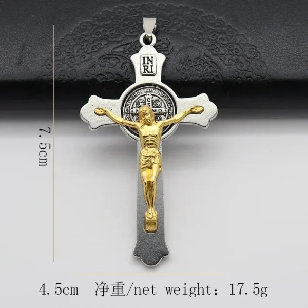 Mecrt Catholic Crucifix Beauty Necklace Keychain Pendant Fashionable Alloy Cross Shell Unisex Source Clothing Pendants C