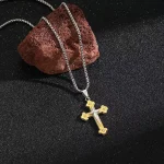 Orthodox Cross Beaded Necklace Unisex Jesus Christ Crucifix Stainless Steel Religious Christian Gift Jewelry - Image 2