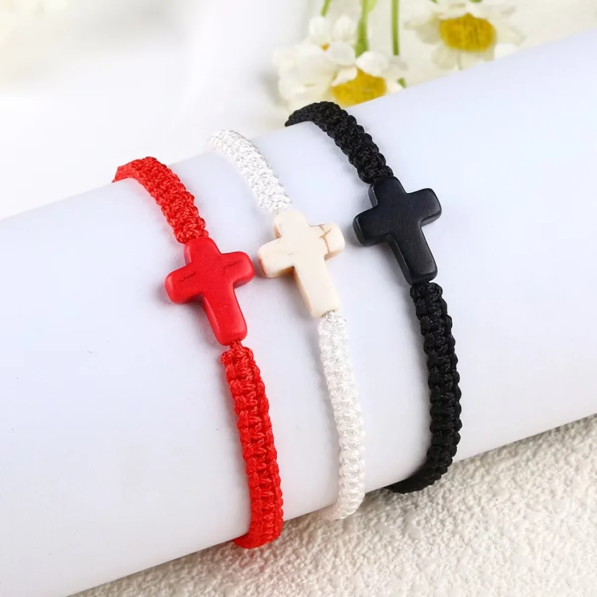 Woven Adjustment Bracelet Fashionable Natural Stone Beaded Woven Turquoise Bracelet Wholesale - Image 4