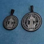 Stainless Steel St Benedict Medal Jesus Pendants for Women MenJewelry Medallion Catholic Exorcism Artifacts - Image 5