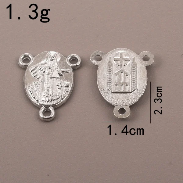 Catholic Rosary Accessories Connector Cross Pendant, Vintage Metal Jewelry Pendant DIY Zinc Alloy Accessories Wholesale