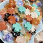 Christian Crystal Agate Jade Cross Straight Hole Loose Beads DIY Hairpin Sweater Chain Wearing Jewelry Accessories Wholesale