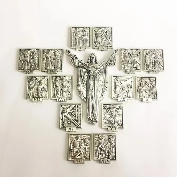 Mecrt Zinc Alloy Relief 14 Accessories Wall Hanging Standing Dual-purpose Decoration Medal