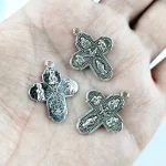 Catholic Cross Retro Christmas Crucifix Pendant Religious Style Alloy Jewelry DIY Accessories - Image 3