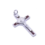 Religious Catholic St Benedict 5.2*3cm Crucifix Rosary Making Black Red Blue Charm Cross Pendant - Image 4