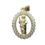 Our Lady of Guadalupe Virgin San Jude Pendants Plated Gold Rhinestone Charms for Jewelry Making Religion Necklace Bracelets - Image 5