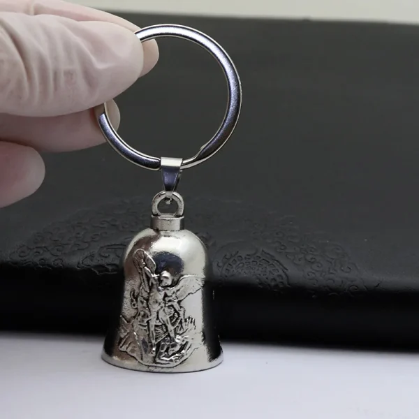 Vintage Small Metal Bell Guadalupe Pendant for Car Bag Decoration Jewelry Keychain Accessories