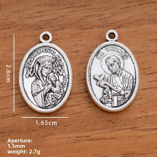 Religious Catholic Priest Round Alloy Pendant Necklace and Bracelet DIY Charms