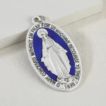 Wholesale Retail Cross-Border Source Religious DIY Rosary Accessories Alloy Oval Metal Hanging Decoration for Necklace Pendant - Image 4