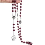 Mecrt Catholic Seven Sorrows Rosary Beads - Virgin Mary Bitter Prayer Necklace for Rose Devotion, Religious Jewelry - Image 4