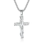 Stainless Steel Crucifix Tree Life Cross Pendant Necklace Jewelry for Men Women Religious Jesus Jewelry - Image 6