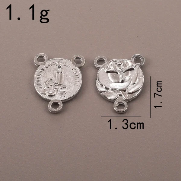 Catholic Rosary Accessories Connector Cross Pendant, Vintage Metal Jewelry Pendant DIY Zinc Alloy Accessories Wholesale