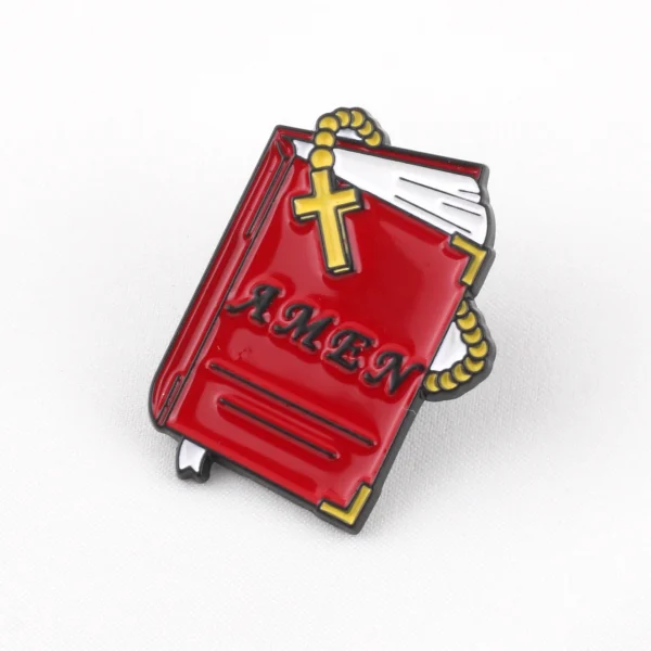 Classic Cross-Shaped Shirt Brooches Blue Red Enamel Pins for Handbag Backpack Badge-for Wholesale Main Material Alloy Je