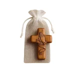 New Handy Wooden Pocket Prayer Cross Pair Gift - Image 5