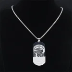 Mecrt Archangel Saint Michael Necklace Stainless Steel Rectangle Religious Pendant Necklaces Saint Shield Necklace for Men Gifts - Image 6