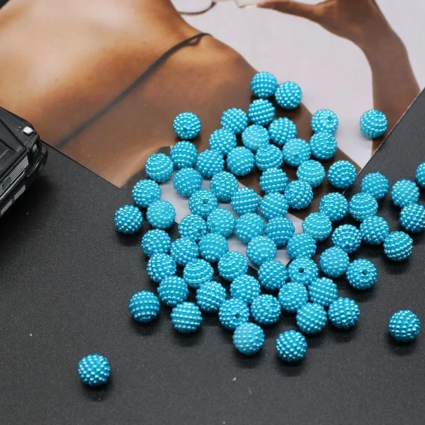Trending DIY Beaded Handbag Detachable Assembly Bayberry ABS Straight Hole Colorful ABS Lucite Beads Acrylic Pearls
