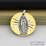 Catholic Jesus Pendant Metallic Fashion Personality Necklace Accessories Laser Craft Jewelry Necklace Pendant - Image 3