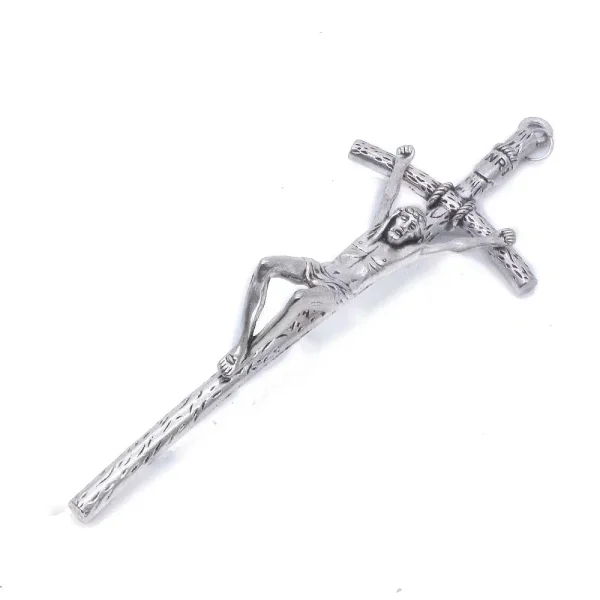 Mecrt 14*5cm Jesus Crucifix Christian Silver Gold Zinc Alloy Catholics Holding Plated Cross Christian Gifts