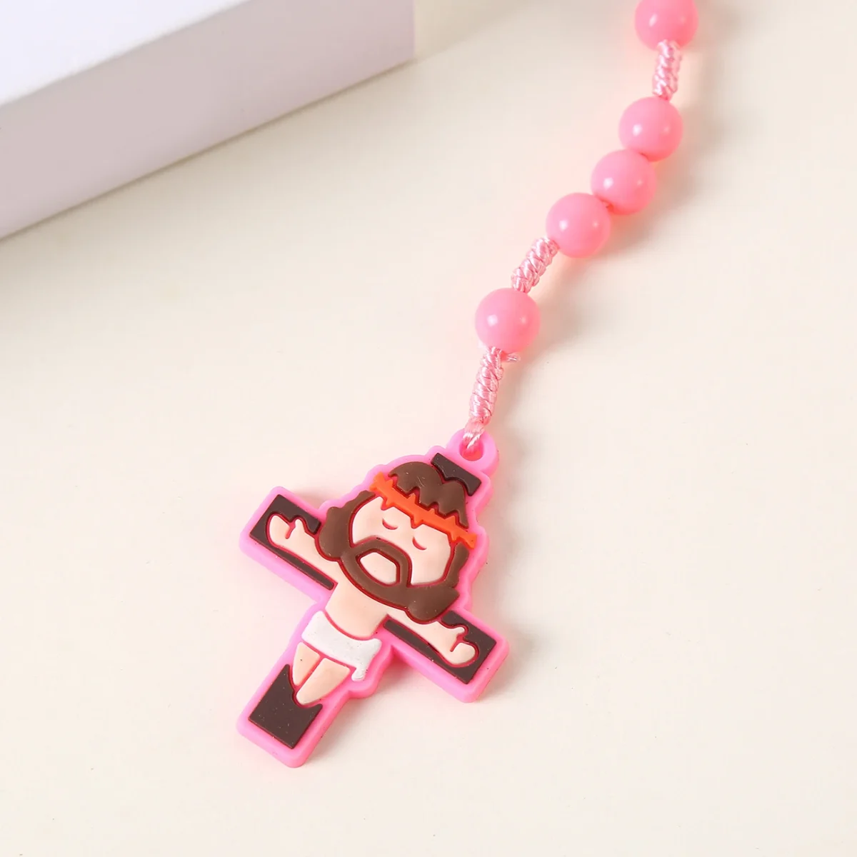 Catholic Rosary for Kids Necklace Jesus Christ Rosaries for First Holy Communion Baptism Easter Pentecost Church Jewelry Gift - Image 3