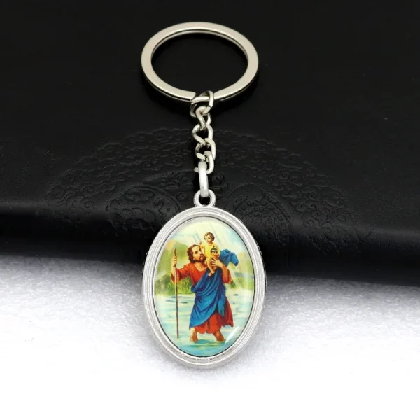 Car Bag Keychain Pendant Necklace Jewelry Epoxy Resin Zinc Alloy Picture Journey Chris Figure Small Accessories