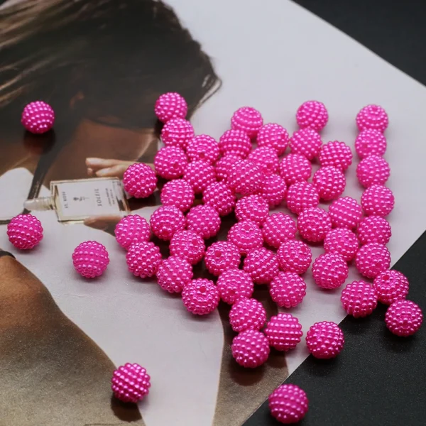Trending DIY Beaded Handbag Detachable Assembly Bayberry ABS Straight Hole Colorful ABS Lucite Beads Acrylic Pearls