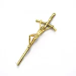 Mecrt 14*5cm Jesus Crucifix Christian Silver Gold Zinc Alloy Catholics Holding Plated Cross Christian Gifts