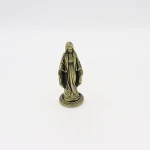 Catholic Statue Beckoning Ancient Green 3D Gold Metal Jewelry Ornaments Home Car Desktop Decorations Crafts Cross Figurine - Image 2