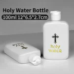 Wholesales Religious Supplies Plastic Cross Easter Flip Top Cap Holy Water Bottle 100ml Plastic Polypropylene Crafts - Image 5
