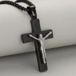 Men's High-End Fashion Crucifix Pendant Jesus Cross Hot Sale Hip-Hop Style Gold Plated Stainless Steel Link - Image 4