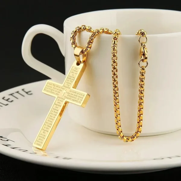 Wholesale Fashion New Style Stainless Steel Men Women Religious Cross Necklace Jewelry for Men Women