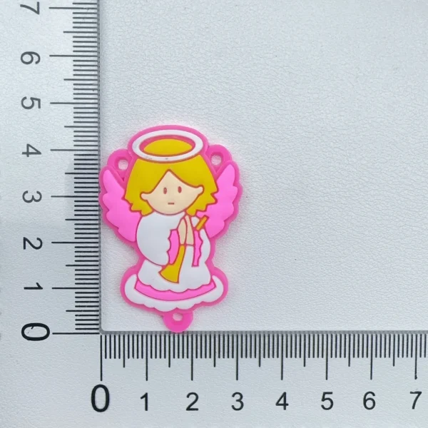 Cartoon Angel Girl PVC Soft Rubber Stickers, DIY Accessories, Our Lady of Aparecida, Catholic Angel Religious Decoration