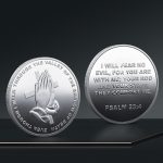 Mecrt Metal Crafts New Design Three-dimensional Relief Prayer Rodstaff Coins Plated Alloy Badges Wholesale - Image 2