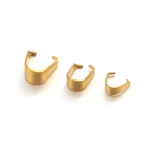 Stainless Steel Golden Melon Seed Fork Wrong Mouth Real Gold Electroplated Pendant Buckle Necklace Accessory Clasp DIY Jewelry - Image 4