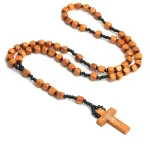 Catholic Rosaries Wholesale Rosary Beads for Men Women Necklace Christian Wooden Cross Religious Accessories Easter Gift - Image 2