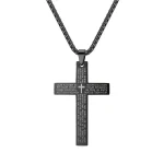 Mecrt Stainless Steel Cross Pendant Necklace for Men and Women Gold Plated for Gift Wholesale Jewelry - Image 4
