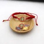 Catholicism Adjustable Woven Bracelet Cross Bracelets Men's Women's Saint Benedict Exorcism Medal Bracelet in Various Colors - Image 5