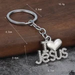 Catholic Christian Jesus Love Keychain Creative Personalized for Love Jesus Keychain Custom Metal Alloy - Image 2