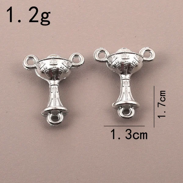 Catholic Rosary Accessories Connector Cross Pendant, Vintage Metal Jewelry Pendant DIY Zinc Alloy Accessories Wholesale