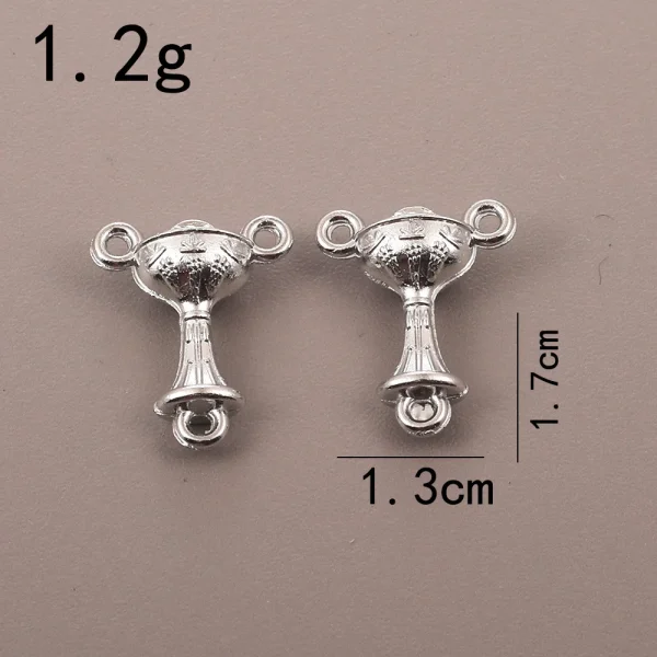Oval tee pendant, wholesale from manufacturers, cross-border supply, retro metal jewelry pendant, rosary necklace pendan