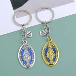 Retro Virgin Mary Keychain Pendant Our Lady of Aparecida Metal Crafts Alloy Nossa Senhora Aparecida Nossa Senhora Aparecida