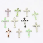 Luminous Crucifix Metal Cross Jesus Icon Plated Zinc Alloy Metal Crucifix Religious